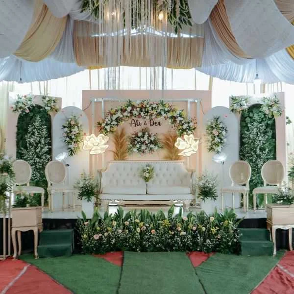 Paket dekorasi pernikahan di rumah lengkap dengan tenda Bekasi